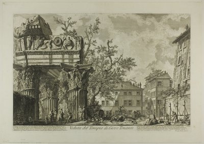 Ansicht des Tempels des Jupiter Tonans [Jupiter der Donnerer], aus Ansichten von Rom von Giovanni Battista Piranesi