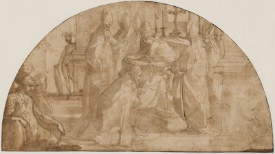 Ein Papst weiht einen Bischof: Studie für eine Lunette von Giovanni Battista Ricci