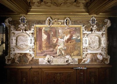 Cleobis und Biton, Detail des Dekorationsschemas in der Galerie von Franz I. von Giovanni Battista Rosso Fiorentino