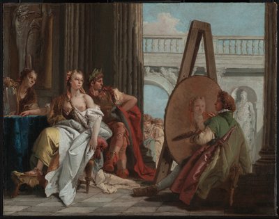 Alexander der Große und Campaspe im Studio von Apelles von Giovanni Battista Tiepolo