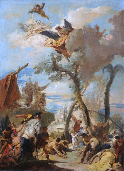 Die Hebräer sammeln das Manna in der Wüste (Skizze) von Giovanni Battista Tiepolo