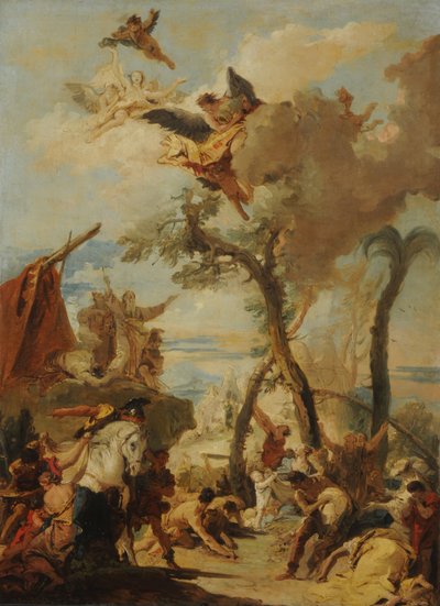 Die Hebräer sammeln das Manna in der Wüste (Skizze) von Giovanni Battista Tiepolo