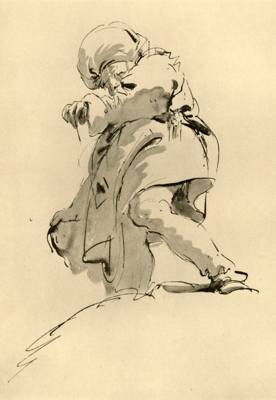 Mann mit Turban, Mitte des 18. Jahrhunderts, 1928 von Giovanni Battista Tiepolo
