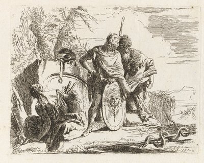 Der Astrologe und der junge Soldat, aus Vari capricci (Verschiedene Capriccios) von Giovanni Battista Tiepolo