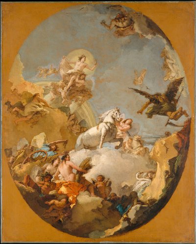 Der Wagen der Aurora von Giovanni Battista Tiepolo