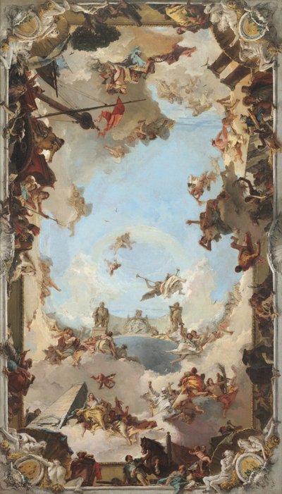 Reichtum und Vorteile der spanischen Monarchie unter Karl III. von Giovanni Battista Tiepolo