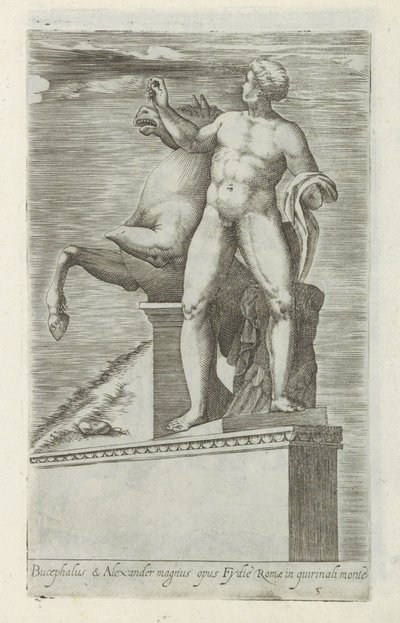 Skulptur eines der Dioskuren auf dem Quirinal in Rom von Giovanni Battista de