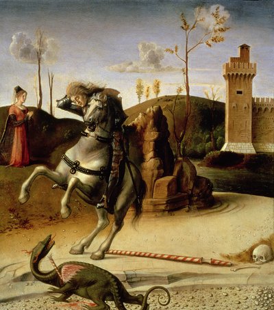 Hl. Georg und der Drache: Predella (Detail) von Giovanni Bellini