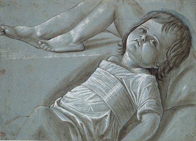 Studie für eine liegende Figur des Jesuskindes von Giovanni Bellini