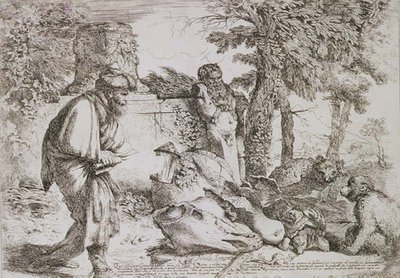 Diogenes sucht einen ehrlichen Mann von Giovanni Benedetto Castiglione
