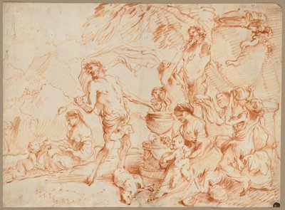 Bacchanal vor einem Herm, frühe 1660er Jahre von Giovanni Benedetto Castiglione