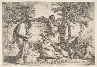 Diogenes sucht einen ehrlichen Mann, ca. 1645-47 von Giovanni Benedetto Castiglione
