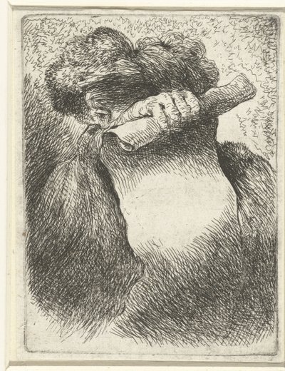 Kopf eines Mannes mit einer Banderole von Giovanni Benedetto Castiglione