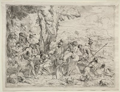Laban sucht nach Götzen in Rachels Gepäck, um 1635 von Giovanni Benedetto Castiglione