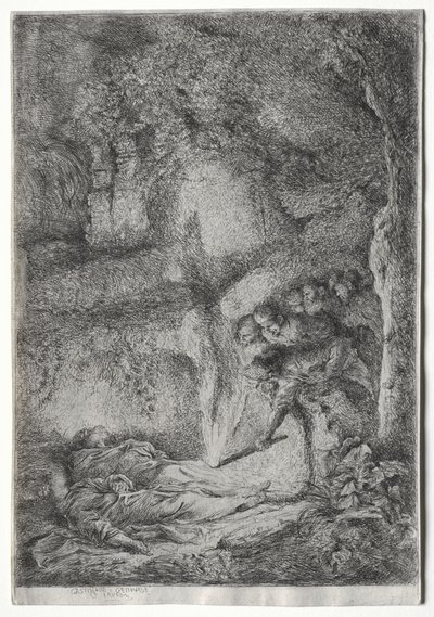 Die Entdeckung der Leichen der Heiligen Peter und Paul von Giovanni Benedetto Castiglione