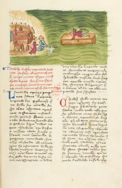 Dekameron, Der Sturm - Landolfo Rufolo entkommt dem Schiffbruch, Zweiter Tag, Novelle 4 von Giovanni Boccaccio