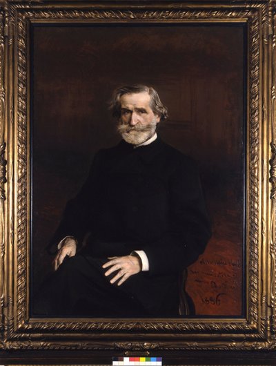 Porträt von Giuseppe Verdi (1813 - 1901), italienischer Komponist von Giuseppe Boldini. Casa di riposo per musicisti G. Verdi von Giovanni Boldini