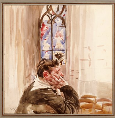 Porträt eines Mannes in einer Kirche, 1900 von Giovanni Boldini