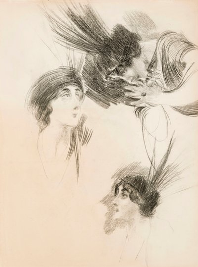 Drei Studien für das Porträt von Dora di Rudinì Labouchère von Giovanni Boldini