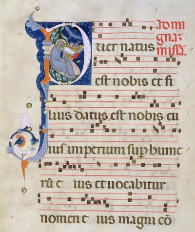 Ms 561 Seite mit historisierter Initiale 