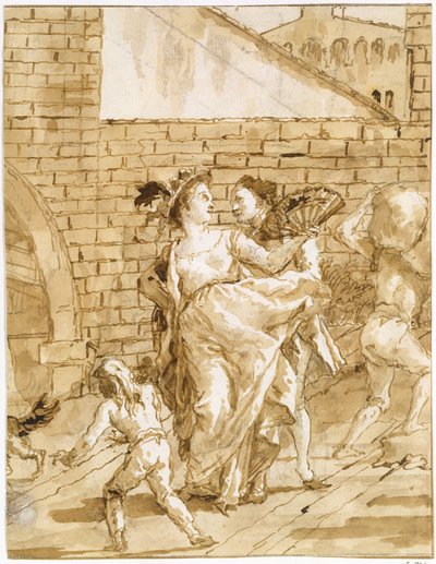 Eine Flirterei von Giovanni Domenico Tiepolo