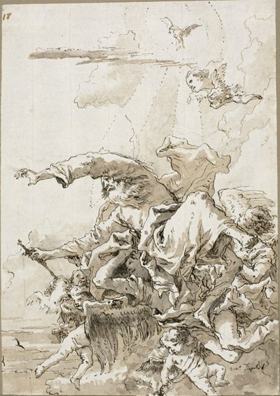 Gottvater, von Engeln in Wolken getragen, II von Giovanni Domenico Tiepolo