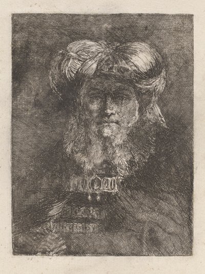 Alter Mann im Stil von Rembrandt, aus der Raccolta di Teste (Sammlung von Köpfen) von Giovanni Domenico Tiepolo