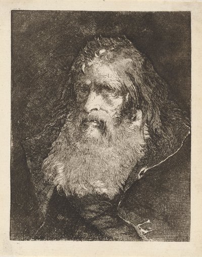 Alter Mann mit kahlem Kopf, aus der Raccolta di Teste (Sammlung von Köpfen) von Giovanni Domenico Tiepolo