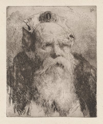 Alter Mann mit Bart, aus der Raccolta di Teste (Sammlung von Köpfen) von Giovanni Domenico Tiepolo