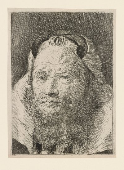 Alter Mann mit Bart, aus der Sammlung von Köpfen von Giovanni Domenico Tiepolo