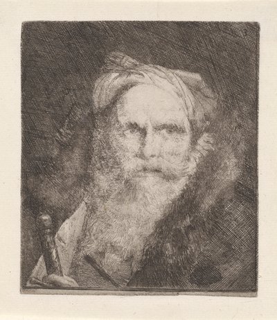 Alter Mann mit einem Schwert, aus der Raccolta di Teste von Giovanni Domenico Tiepolo