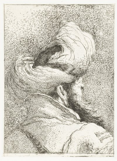 Türkischer Mann mit Turban von Giovanni Domenico Tiepolo