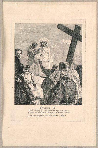 Kreuzweg - Station X, Jesus wird entkleidet von Giovanni Domenico Tiepolo