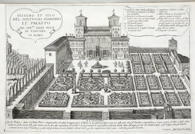 Blick auf die Gärten und den Palast des Großherzogs der Toskana, Rom von Giovanni Domenico de