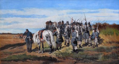 Eine militärische Aufklärung, Spähen, ca. 1861 von Giovanni Fattori