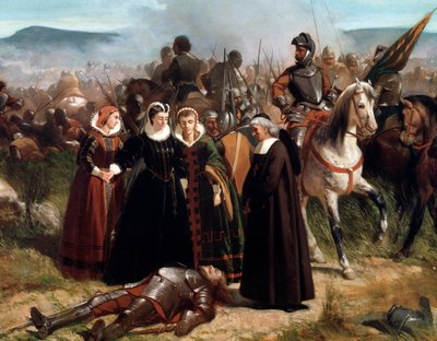 Maria Stuart in der Schlacht von Langside, gekämpft am 13. Mai 1568 (Detail) von Giovanni Fattori