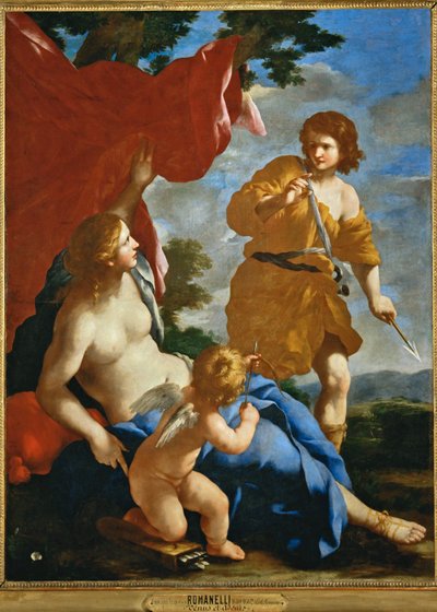 Venus und Adonis auf der Jagd von Giovanni Francesco (1610 62) Romanelli