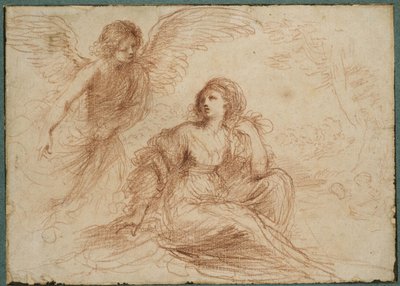 Ein Engel erscheint Hagar und Ismael, ca. 1653 von Giovanni Francesco Barbieri