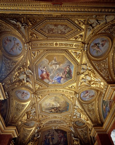 Decke des Paradezimmers und Kabinetts am Wasser des Sommerappartements von Königin Anna von Österreich von Giovanni Francesco Romanelli