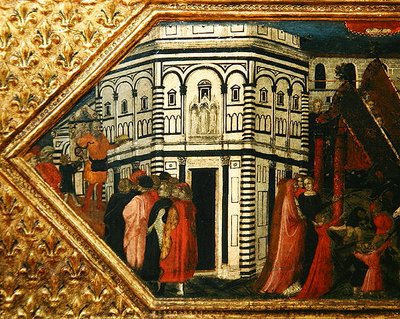 Cassone mit einer Szene des Palio von S. Giovanni von Giovanni Francesco Toscani