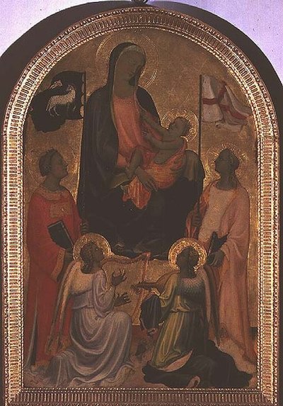 Madonna und Kind mit St. Stephan und St. Ursula von Giovanni Francesco Toscani