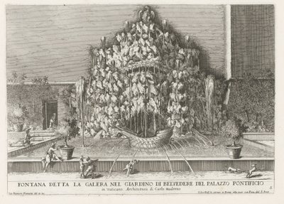 Fontana della Galera in den Vatikanischen Gärten von Giovanni Francesco Venturini
