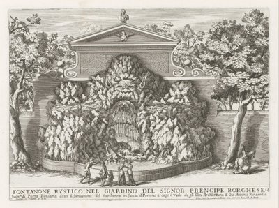Fontäne in der Villa Borghese in Rom von Giovanni Francesco Venturini