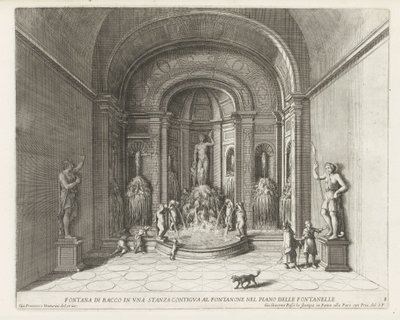 Brunnen des Bacchus in der Villa d
