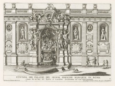 Nymphaeum im Innenhof des Palazzo Borghese in Rom von Giovanni Francesco Venturini