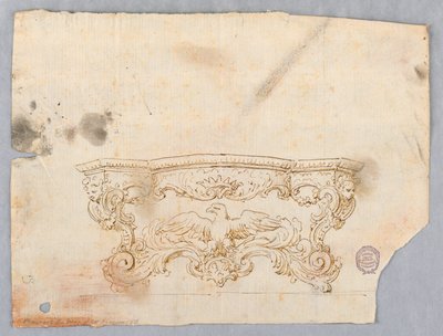 Entwurf für einen Konsolentisch von Giovanni Giardini