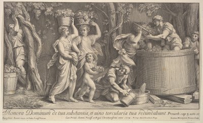 Weinszene, 1704 von Giovanni Girolamo Frezza