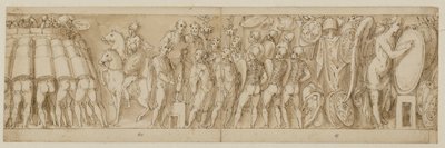 32 Kopien nach der Säule des Marcus Aurelius, Piazza Colonna in Rom von Giovanni Guerra
