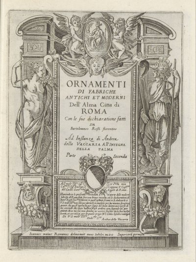 Titelblatt mit allegorischen Figuren und Putti von Giovanni Maggi
