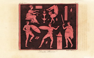 Pyrrhischer Tanz, antiker griechischer Kriegstanz von Giovanni Paglianti
